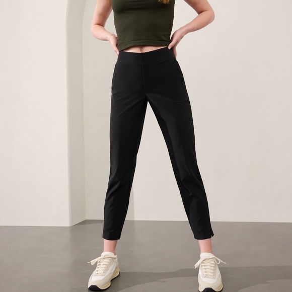 Athleta Brooklyn Ankle Pants Black Tall - Picture 1 of 5